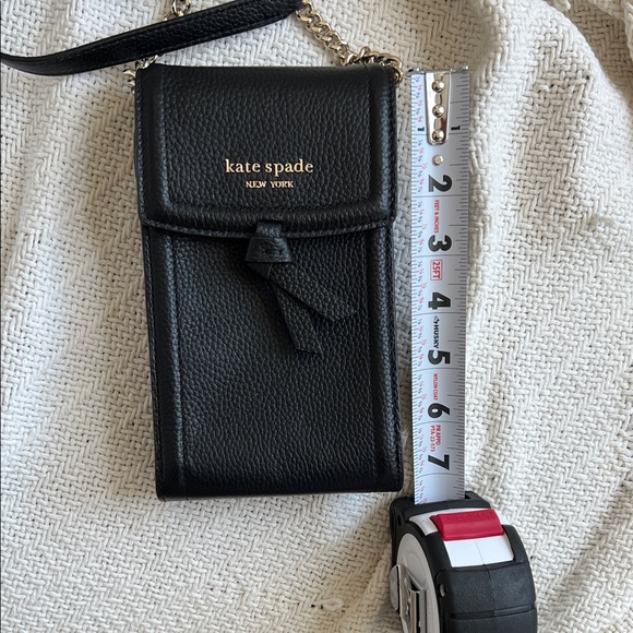 Excellent Condition Kate Spade Black Leather Crossbody Fits phone - Picture 8 of 9